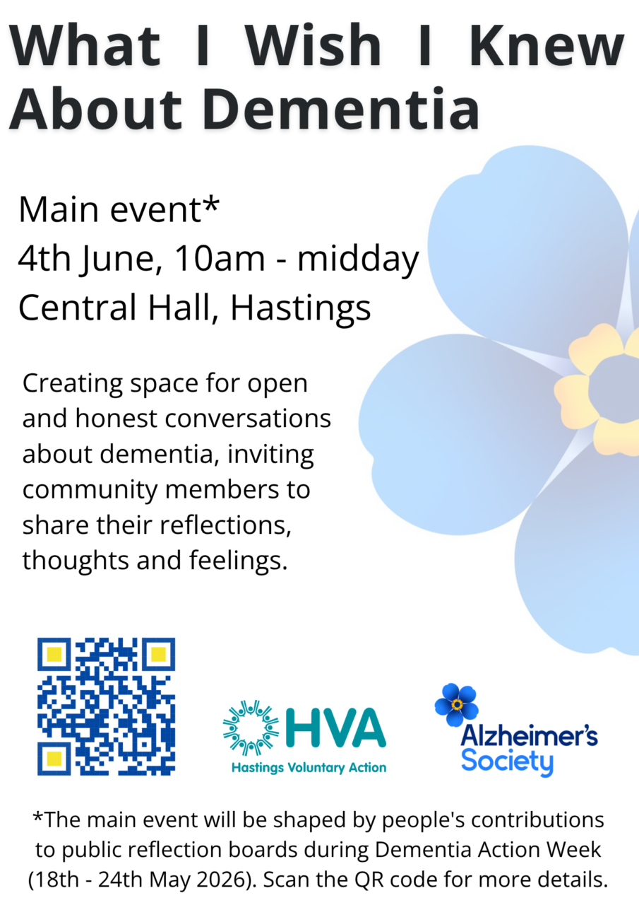 Flyer for upcoming What I Wish I Knew About Dementia event on 4th June